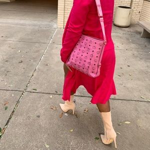 Lulu's Daelyn Nude Suede Lace-Up Mid-Calf Boots